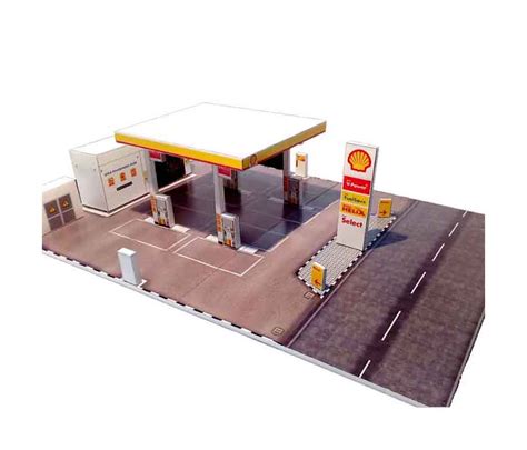 Gas/Petrol Stations | 1:64 Diorama Buildings for Hotwheels & Diecast Cars