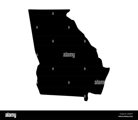 Georgia state map. US state map. Georgia silhouette symbol. Vector ...