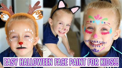 3 easy halloween face paint ideas for kids! - YouTube