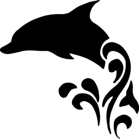 Delfin | Silhouette art, Dolphin stencil, Tribal dolphin tattoo