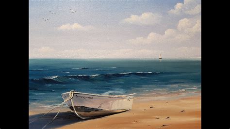 Beautiful oil painting of a boat near a jetty signed Pate - lagoagrio ...