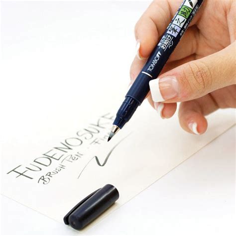 Tombow Fudenosuke Brush Pen - Hard Tip - Black Ink