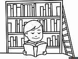 Library Coloring Page  Easy Drawing Guides sketch template
