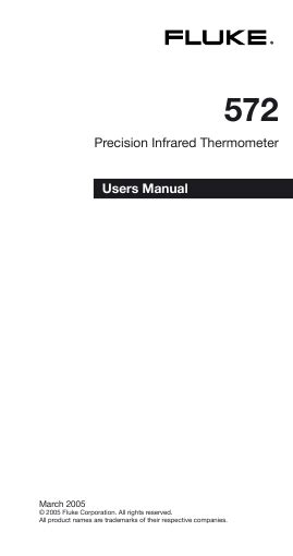 Fluke 65 Infrared Thermometer User Manual - canadaupload