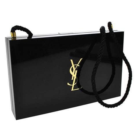 Yves Saint Laurent YSL Black Gold Compact Cosmetic Case Evening Shoulder Clutch at 1stDibs | ysl ...