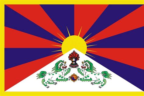 Tibetan National Flag - Tibetan Dawn