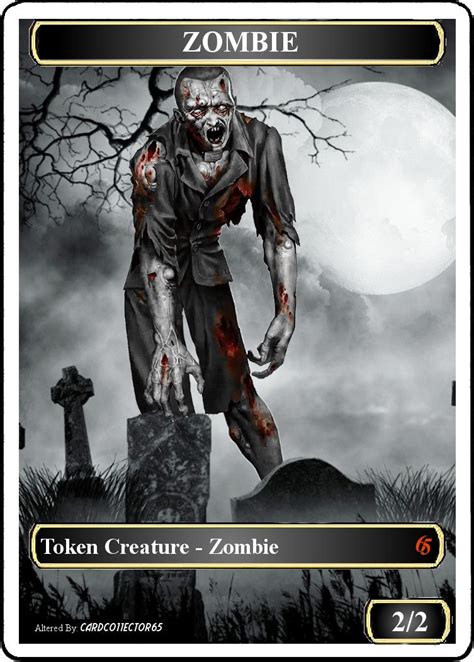 Zombie, Cemetery - MTG - Token | Design de jogo