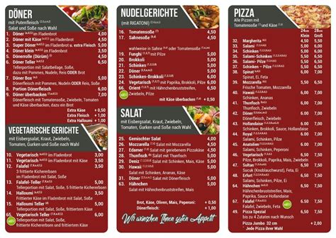 Menu at Sultan Grill restaurant, Erfurt