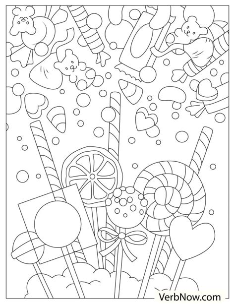 Free CANDY Coloring Pages for Download (Printable PDF)