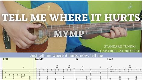 TELL ME WHERE IT HURTS FINGERSTYLE GUITAR COVER TUTORIAL (TABS+CHORDS+LYRICS) - YouTube