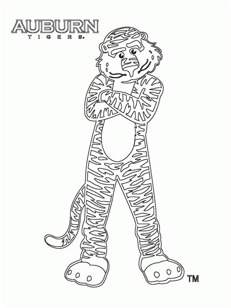 Auburn Tigers Logo Coloring Pages Coloring Pages