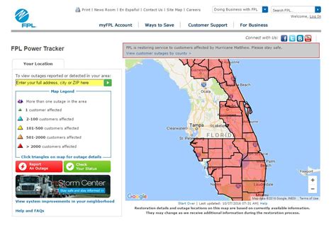 Power Outages In Florida Map Florida Map | Maps Of Florida