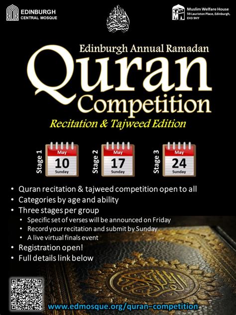 Ramadan Quran Recitation and Tajweed Competition – Edinburgh Central Mosque