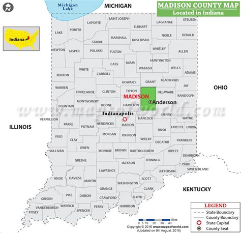 Map Of Madison County Indiana - Cities And Towns Map