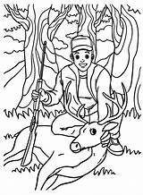 Deer Hunting coloring Picture sketch template