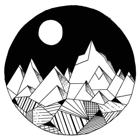 Geomertic Mountains In Circle Tattoo Design | Circle tattoo design, Circle tattoo, Tattoo ...