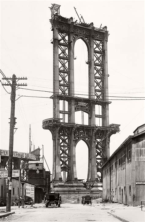 Vintage: Manhattan Bridge Under Construction (New York, 1903-1909 ...