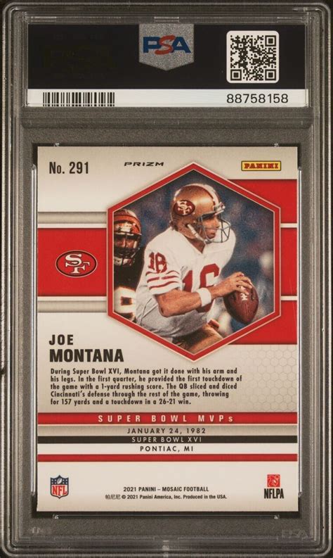 2021 Mosaic Joe Montana PSA 10 Super Bowl MVPs Genesis SSP #291 - SF 49ers HOF | eBay