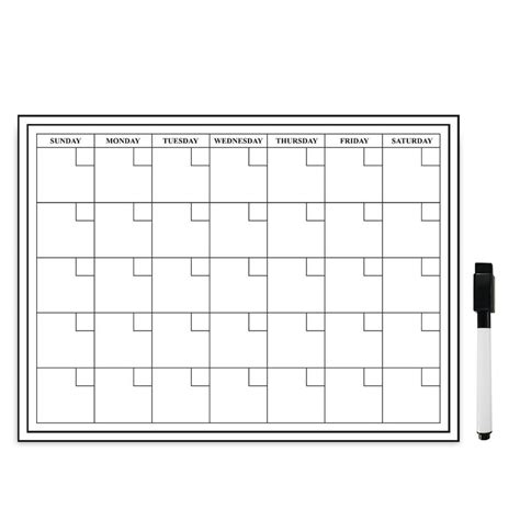 Monthly Dry Erase Calendar 24x18 Large Wall Calendar - Monthly Planner ...