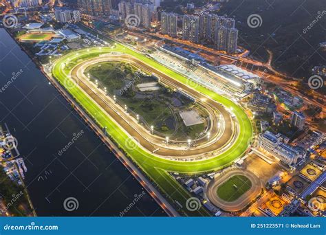 Sha Tin Racecourse at Night Stock Image - Image of managed, territories: 251223571