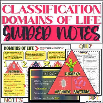 Three Domains of Life Guided Notes Graphic Organizer|PowerPoint and Quiz