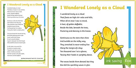 Daffodil Poem | Wordsworth | Primary English - Twinkl