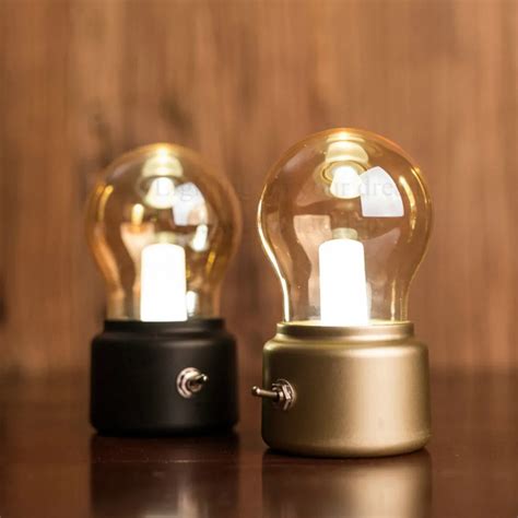 Vintage Bulb Light Retro USB Bulb Lamp Rechargeable Battery Charging Nightlight LED energy ...