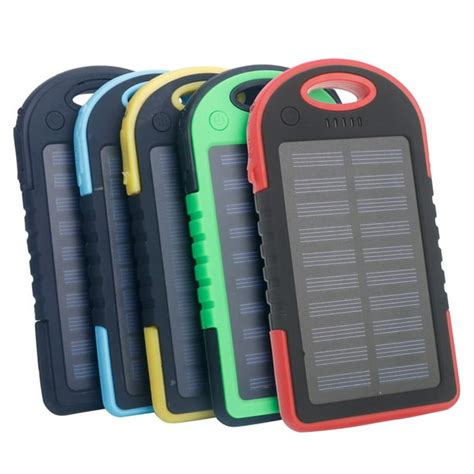 5000 mAh Portable Solar Power Bank & Charger for cell phone, tablet ...