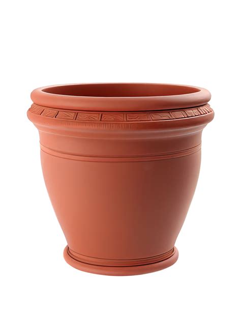 Decorative terracotta pot on transparent background, created with 24212741 PNG