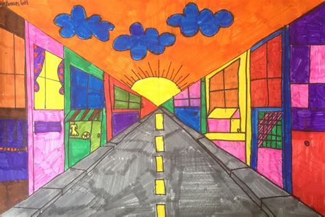 Art at AMY Northwest: Cycle 4: 6th Grade - One Point Perspective