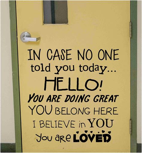 Classroom Door Decal Decor Positive Affirmations in Case No One Told ...