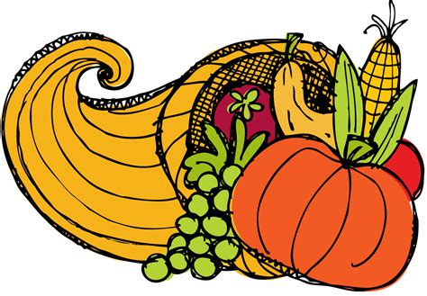 Thanksgiving cornucopia clipart 3 - WikiClipArt