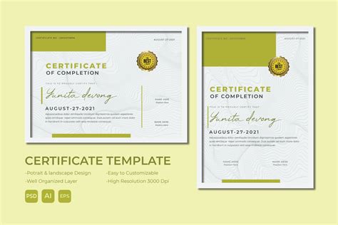 Stationery Design & Templates MS Word & Photoshop Template Printable Certificate Of Achievement ...