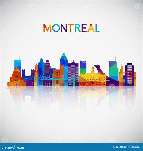 Montreal Skyline At Sunset Cartoon Vector | CartoonDealer.com #4442399