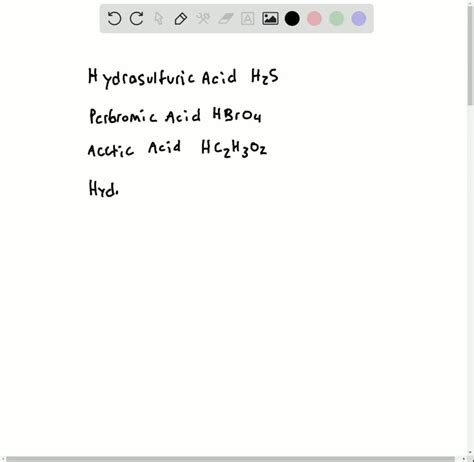 SOLVED:Write the formula for each of the following acids. a ...