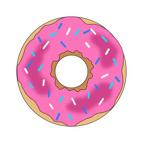 Pink donut | Public domain vectors