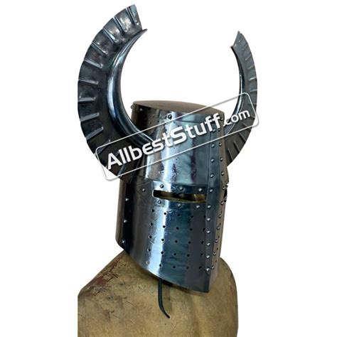 Medieval Teutonic Knight Templar Great Helm 18 Gauge Steel Helmet