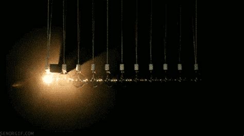 Pendulous Light | Newtons cradle, Cool gifs, Kariya