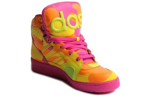 Adidas Mens Jeremy Scott Neon Camo Shoes - NoveltyStreet