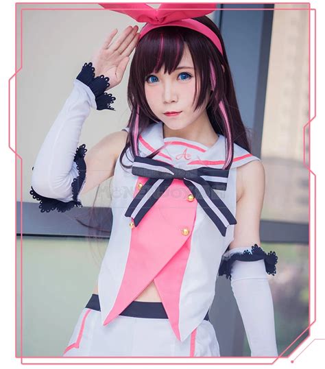 New Arrival Virtual Youtuber Kizuna AI Cosplay Costume Kizuna AI Role Play Full Set Top Shorts ...