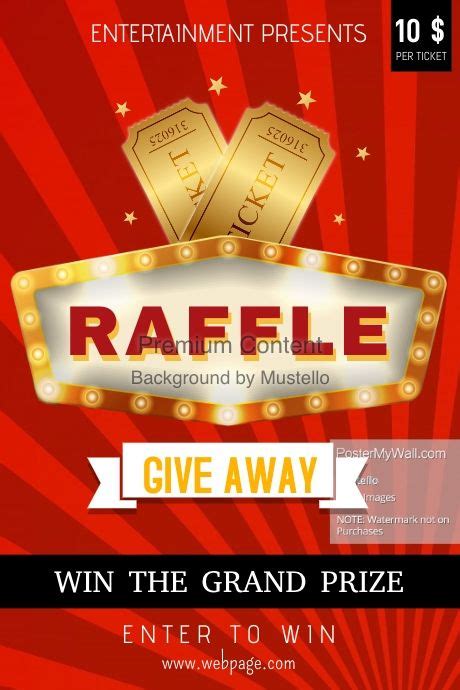 Find design templates for Raffle Contest. Easy to customize. Download and print or purchase high ...