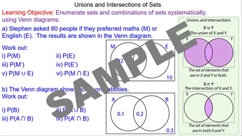 Union and Intersection of Sets - Mr-Mathematics.com