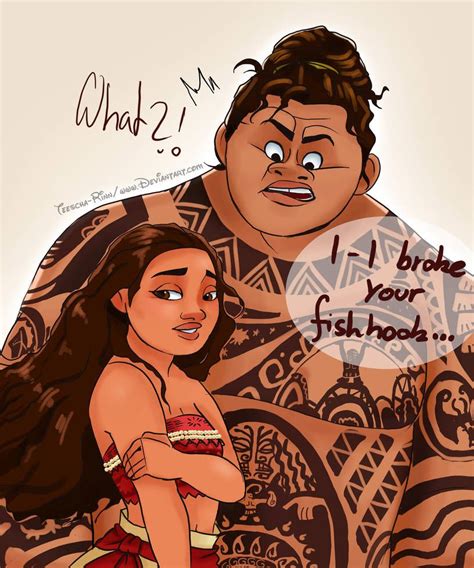 Maui x Moana Sketch by https://www.deviantart.com/teescha-rinn on ...