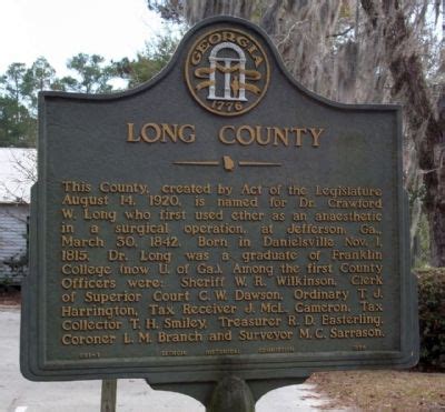 Long County Historical Marker