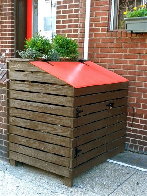 Attractive Outdoor Trash Can Storage - QB Blog | Outdoor trash cans, Garbage can storage ...