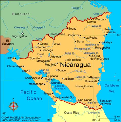 Nicaragua Atlas: Maps and Online Resources | Infoplease.com | Nicaragua ...