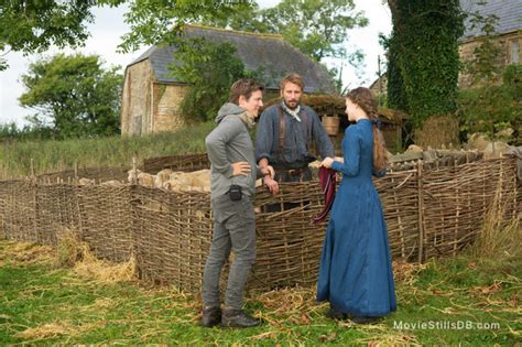 Far from the Madding Crowd - Behind the scenes photo of Carey Mulligan & Matthias Schoenaerts