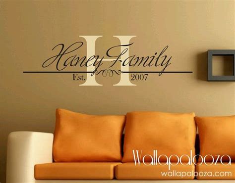 Family Name Monogram - Family Room Wall Decal - Custom Name | Family ...