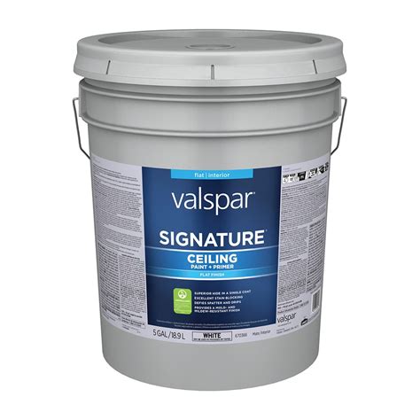 Shop Valspar Ceiling White Flat Latex Interior Paint and Primer in One ...