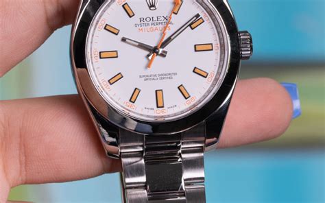 Classic Rolex Milgauss with White Dial - Diamonds By Raymond Lee